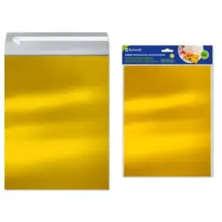 Bismark Pack de 4 Sobres Metalizados - Medidas 324x254mm - Cierre Autoadhesivo - Ideal para Regalos - Color Oro | Ahorro Imprimi