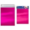Bismark Pack de 4 Sobres Metalizados - Medidas 324x254mm - Cierre Autoadhesivo - Ideal para Regalos - Color Rosa Metalizado | Ah