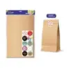 Bismark Pack de 10 Sobres Papel Kraft 50grs con 10 Pegatinas para Cierre - Medidas 30x47x8cm - Ideal para Regalos - Color Marron