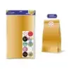 Bismark Pack de 10 Sobres Papel Kraft 50grs con 10 Pegatinas para Cierre - Medidas 30x47x8cm - Ideal para Regalos - Color Oro |