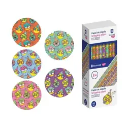 Bismark Emojies Rollo de Papel Regalo - Medidas 70cmx200cm - 5 Diseños Diferentes | Ahorro Imprimiendo