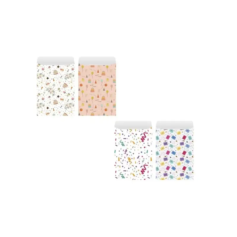 Bismark Pack de 2 Sobres Papel Kraft - Medidas 25x40cm - Ideal para Regalos - 4 Diseños Aleatorios | Ahorro Imprimiendo