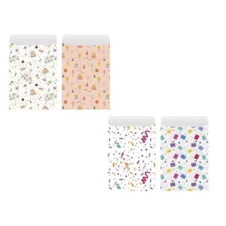 Bismark Pack de 2 Sobres Papel Kraft - Medidas 25x40cm - Ideal para Regalos - 4 Diseños Aleatorios | Ahorro Imprimiendo