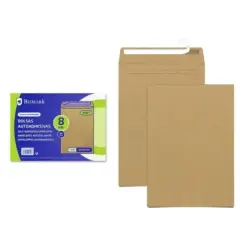 Bismark Pack de 8 Sobres de Papel Kraft 90grs - Medidas 162x229mm - Cierre Autoadhesivo - Color Marron | Ahorro Imprimiendo
