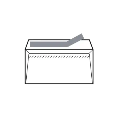 Sam Pack de 500 Sobres de Papel Offset 90grs - Medidas 120x76mm - Autoadhesivo con Tira de Silicona - Color Blanco | Ahorro Impr