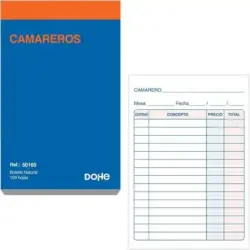 Dohe Talonario de Comandas - Bolsillo Natural - 100 Hojas - Sencillo | Ahorro Imprimiendo