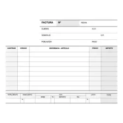 Apli Talonario Factura 1/8 Apaisado Duplicado A-67 - Papel Autocopiativo - 50 Juegos por Talonario - Numeracion Secuencial - Bla