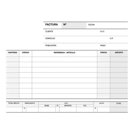 Apli Talonario Factura 1/8 Apaisado Duplicado A-67 - Papel Autocopiativo - 50 Juegos por Talonario - Numeracion Secuencial - Bla