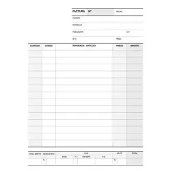 Apli Talonario Factura 1/4 Natural Triplicado A-65 - Papel Autocopiativo - 3 Copias - Numeracion Secuencial - Tamaño Compacto -