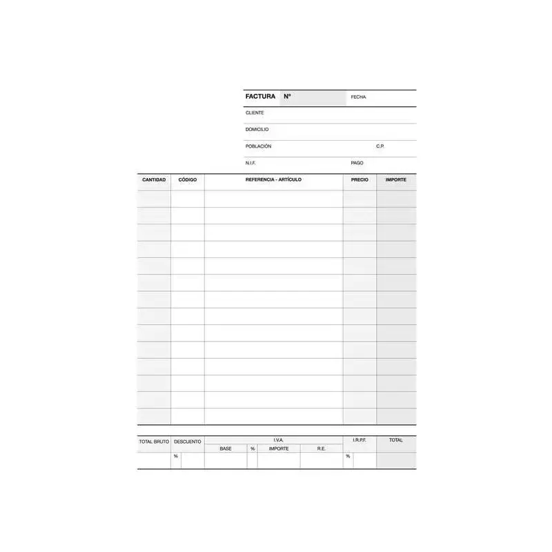 Apli Talonario Factura 1/4 Natural Triplicado A-65 - Papel Autocopiativo - 3 Copias - Numeracion Secuencial - Tamaño Compacto -