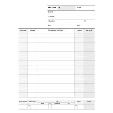 Apli Talonario Factura 1/4 Natural Triplicado A-65 - Papel Autocopiativo - 3 Copias - Numeracion Secuencial - Tamaño Compacto -