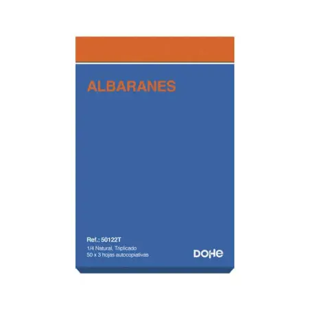 Dohe Talonarios Preimpresos a Dos Tintas en Papel Autocopiativo - 150 Hojas - Cuarto Natural - Triplicado | Ahorro Imprimiendo