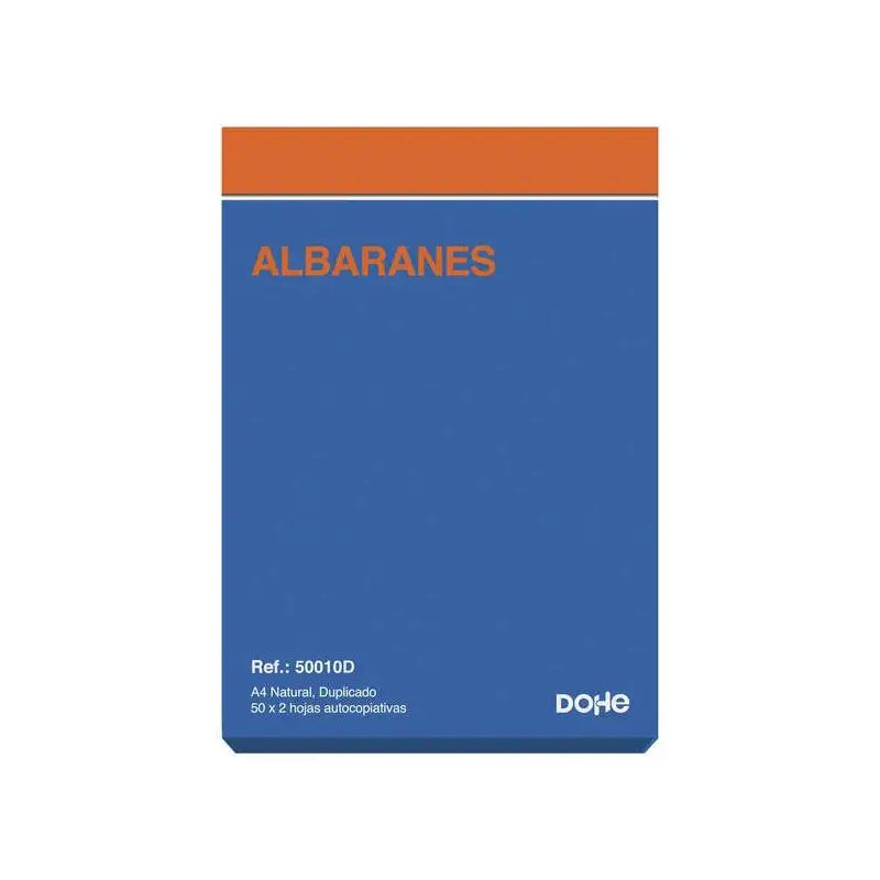Dohe Talonario Albaranes A4 - 50 x 2 Hojas Autocopiativas | Ahorro Imprimiendo