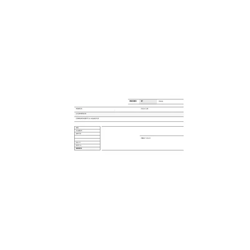 Apli Talonario de Recibos Apaisado con IVA - Modelo A-52 - Papel Litos Especial - Microperforado - Gramaje 60 g/m² | Ahorro Impr