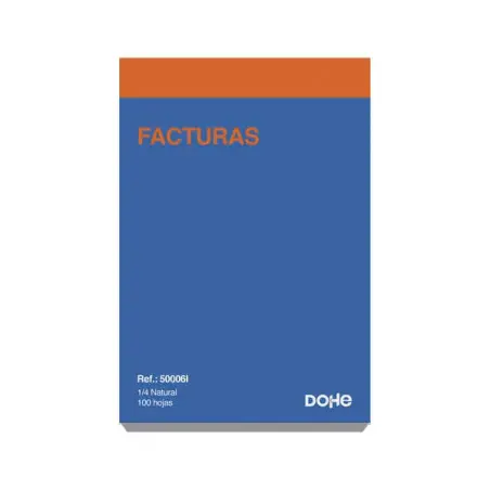 Dohe Talonarios Preimpresos a Dos Tintas - 100 Hojas - Cuarto Natural - Sencillo | Ahorro Imprimiendo