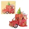Dohe Truck Tarjeta 3D de Felicitacion Navideña con Sobre - Tamaño 14.5x11cm - Impresas a todo Color | Ahorro Imprimiendo