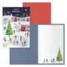 Dohe Ice Rink Pack de 6 Tarjetas de Felicitacion Navideña con Sobre - Tamaño Cerrada 11.5x17cm, Abierta 23x17cm - Papel Offset -