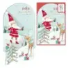 Dohe Santa en la Nieve Pack de 6 Tarjetas Desplegables de Felicitacion Navideña con Sobre - Impresas a todo Color | Ahorro Impri