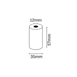 Oqonos Rollo de Papel Termico 57x35x12mm, Libre de BPA, FSC | Ahorro Imprimiendo