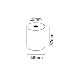Oqonos Rollo de Papel Termico 57x48x12mm, Libre de BPA, FSC | Ahorro Imprimiendo