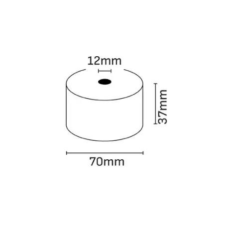 Oqonos Rollo de Papel Termico 37x70x12mm, Libre de BPA, FSC | Ahorro Imprimiendo