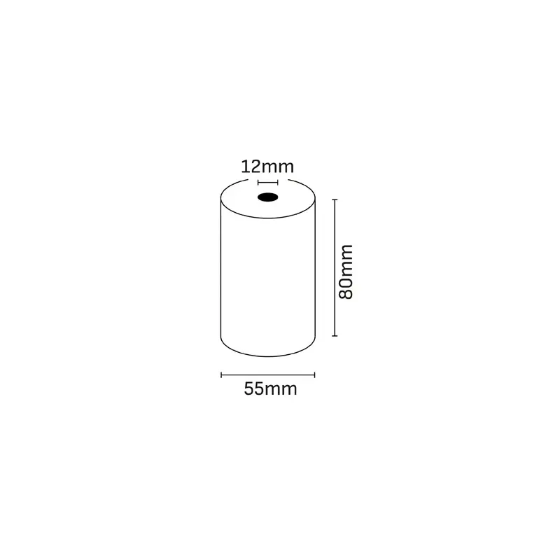 Oqonos Rollo de Papel Termico 80x55x12mm, Libre de BPA, FSC | Ahorro Imprimiendo