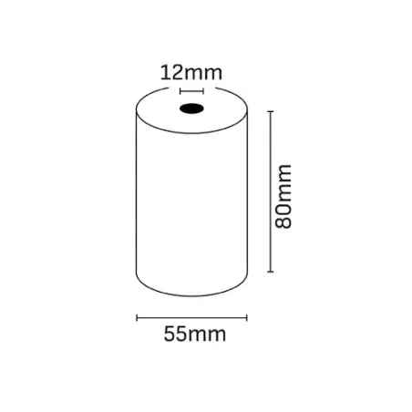 Oqonos Rollo de Papel Termico 80x55x12mm, Libre de BPA, FSC | Ahorro Imprimiendo
