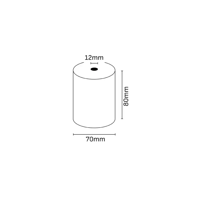 Oqonos Rollo de Papel Termico 80x70x12mm, Libre de BPA, FSC | Ahorro Imprimiendo