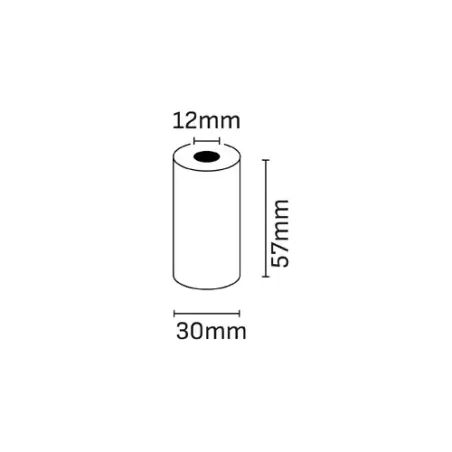 Oqonos Rollo de Papel Termico 57x30x12mm, Libre de BPA, FSC | Ahorro Imprimiendo