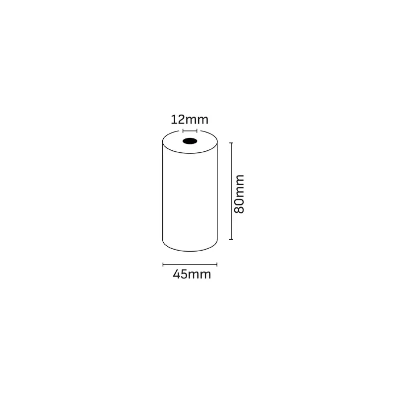 Oqonos Rollo de Papel Termico 80x45x12mm, Libre de BPA, FSC | Ahorro Imprimiendo
