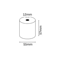 Oqonos Rollo de Papel Termico 57x55x12mm, Libre de BPA, FSC | Ahorro Imprimiendo