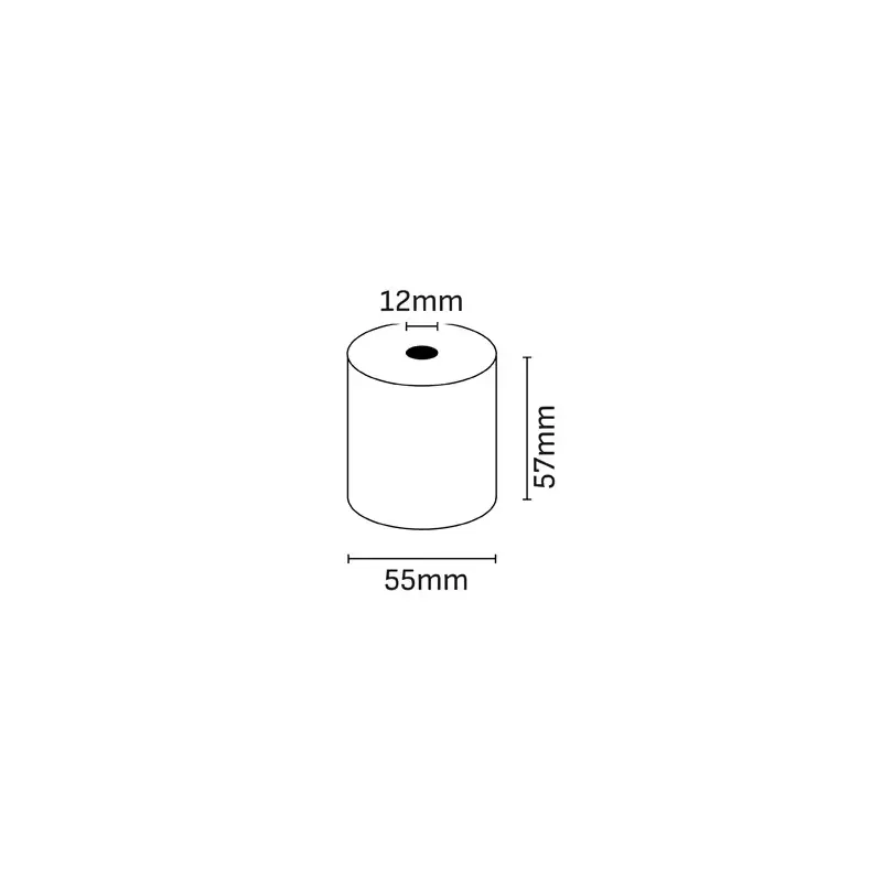 Oqonos Rollo de Papel Termico 57x55x12mm, Libre de BPA, FSC | Ahorro Imprimiendo
