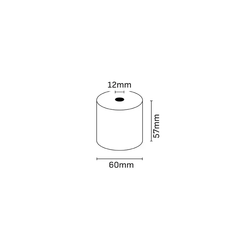Oqonos Rollo de Papel Termico 57x60x12mm, Libre de BPA, FSC | Ahorro Imprimiendo
