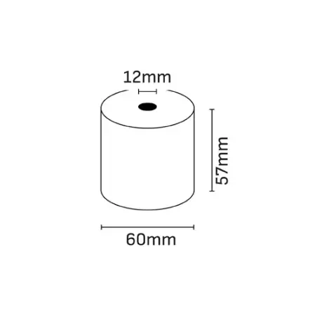 Oqonos Rollo de Papel Termico 57x60x12mm, Libre de BPA, FSC | Ahorro Imprimiendo
