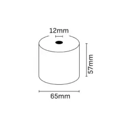 Oqonos Rollo de Papel Termico 57x65x12mm, Libre de BPA, FSC | Ahorro Imprimiendo