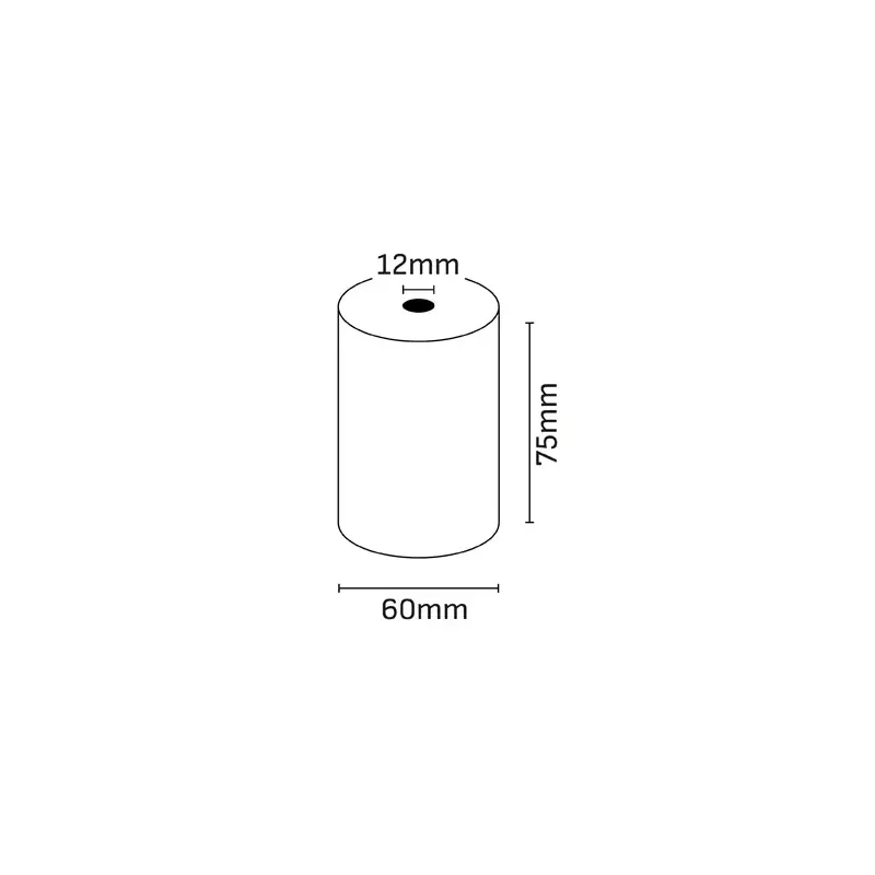 Oqonos Rollo de Papel Termico 75x60x12mm, Libre de BPA, FSC | Ahorro Imprimiendo