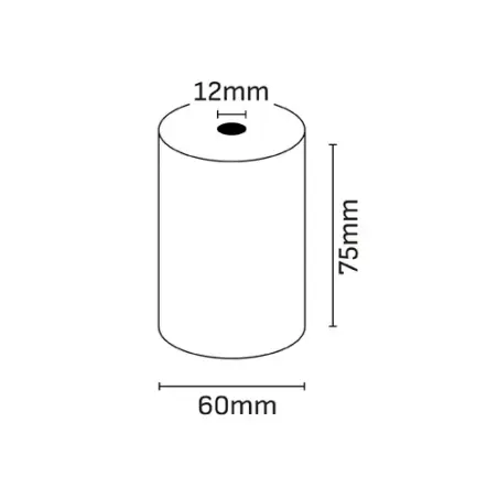 Oqonos Rollo de Papel Termico 75x60x12mm, Libre de BPA, FSC | Ahorro Imprimiendo