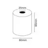 Oqonos Rollo de Papel Termico 80x80x25mm, Libre de BPA, FSC | Ahorro Imprimiendo