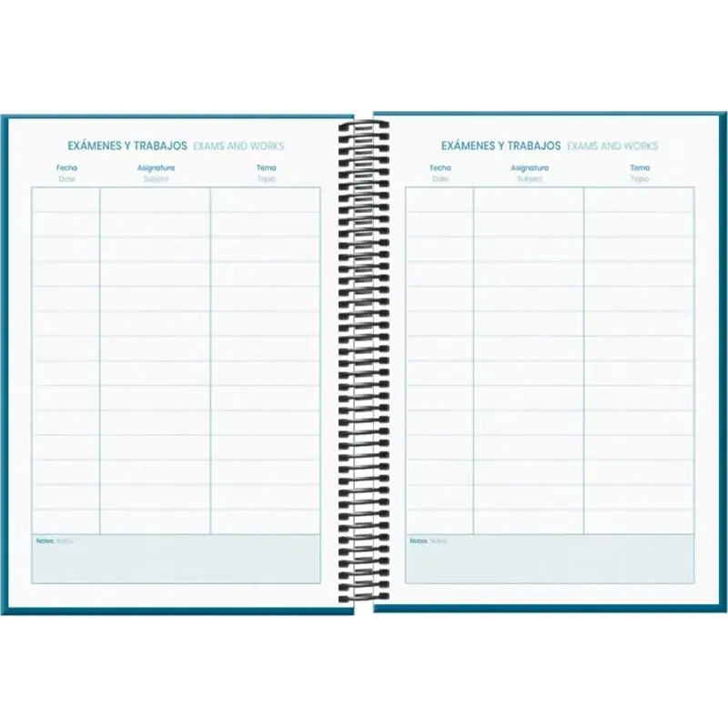Dohe System Agenda Escolar 25/26 Espiral A5 - Semana Vista - Papel 70g/m2 - Cubierta de Carton Plastificado - Color Azul | Ahorr