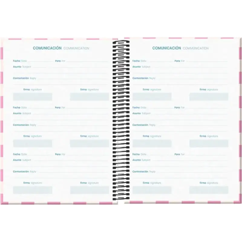 Dohe Cherry Agenda Escolar 25/26 Espiral A5 - Semana Vista - Papel 70g/m2 - 4 Hojas de Pegatinas - Cubierta de Carton Plastifica