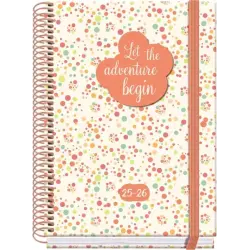 Dohe Bubbles Agenda Escolar 25/26 Espiral A5 - Semana Vista - Papel 70g/m2 - 4 Hojas de Pegatinas - Cubierta de Carton Plastific