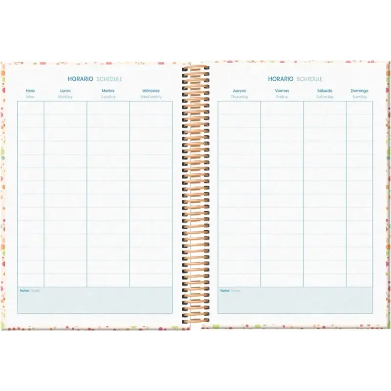 Dohe Bubbles Agenda Escolar 25/26 Espiral A5 - Semana Vista - Papel 70g/m2 - 4 Hojas de Pegatinas - Cubierta de Carton Plastific