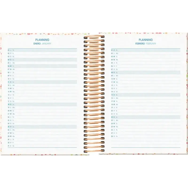 Dohe Bubbles Agenda Escolar 25/26 Espiral A6 - Dia Pagina - Papel 70g/m2 - 4 Hojas de Pegatinas - Cubierta de Carton Plastificad