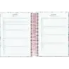 Dohe Blossom Agenda Escolar 25/26 Espiral A6 - Dia Pagina - Papel 70g/m2 - 4 Hojas de Pegatinas - Cubierta de Carton Plastificad