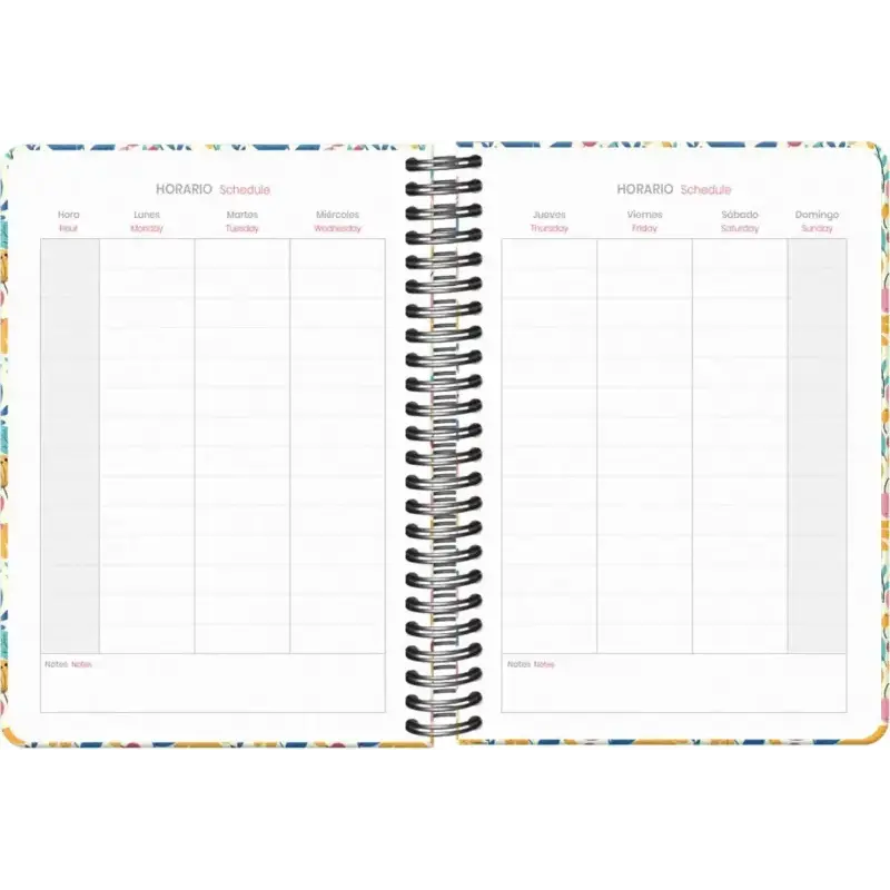 Dohe C´est la Vie Agenda Escolar 25/26 Espiral Wire’o A5 - Semana Vista - Papel 80g/m2 - 4 Hojas de Pegatinas - Cubierta de Cart