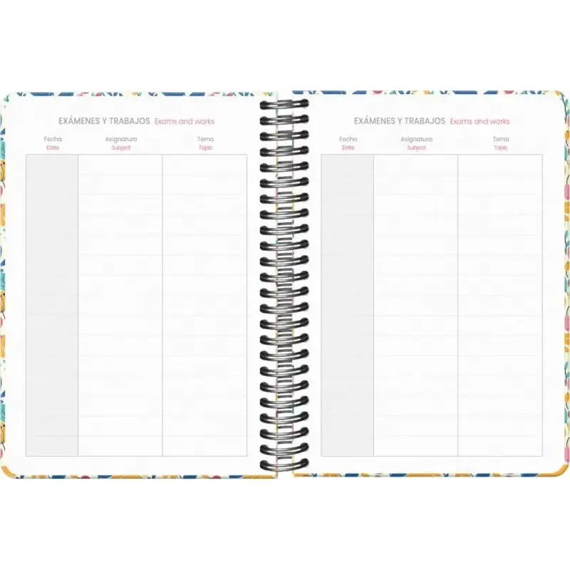 Dohe C´est la Vie Agenda Escolar 25/26 Espiral Wire’o A5 - Semana Vista - Papel 80g/m2 - 4 Hojas de Pegatinas - Cubierta de Cart