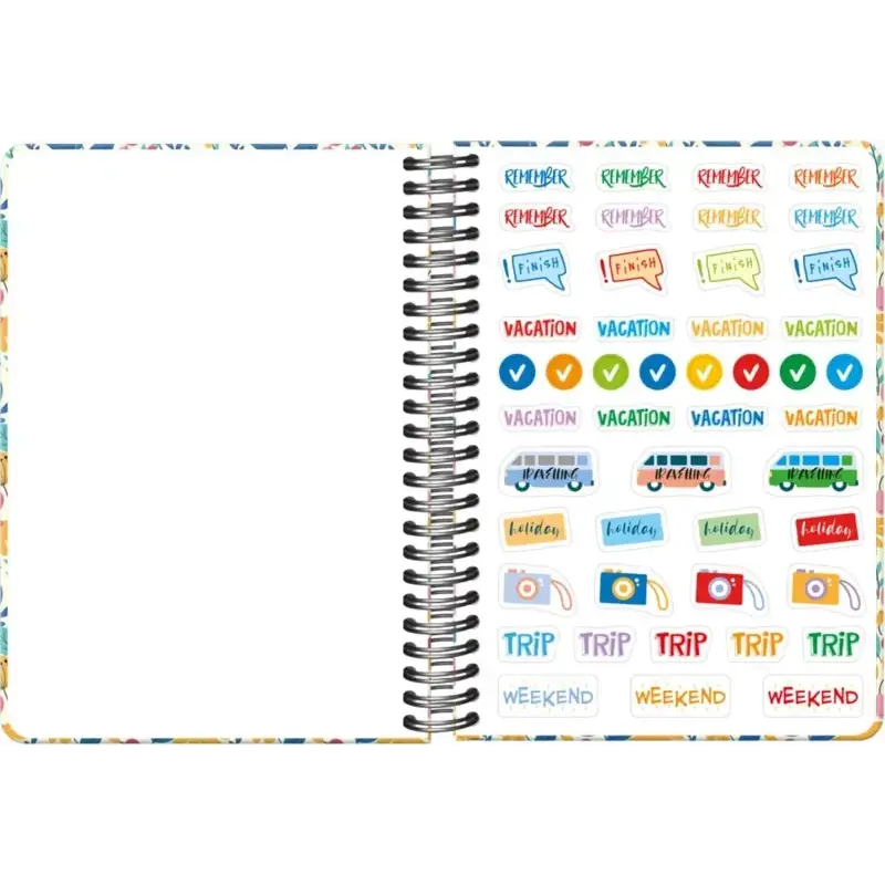 Dohe C´est la Vie Agenda Escolar 25/26 Espiral Wire’o A5 - Semana Vista - Papel 80g/m2 - 4 Hojas de Pegatinas - Cubierta de Cart