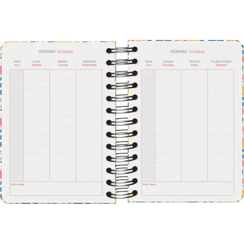 Dohe C´est la Vie Agenda Escolar 25/26 Espiral Wire’o A6 - Dia Pagina - Papel 80g/m2 - 4 Hojas de Pegatinas - Cubierta de Carton