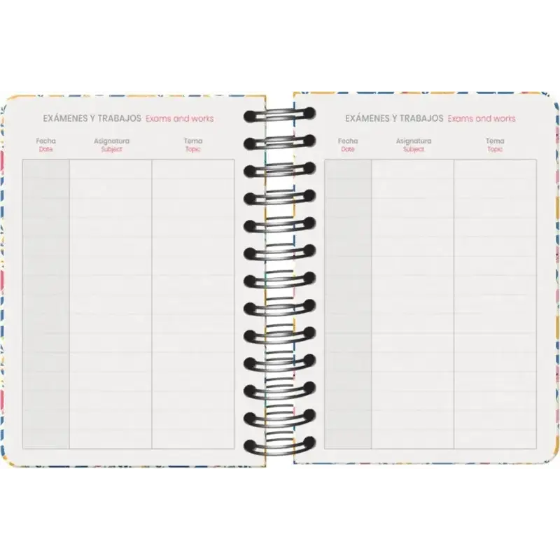 Dohe C´est la Vie Agenda Escolar 25/26 Espiral Wire’o A6 - Dia Pagina - Papel 80g/m2 - 4 Hojas de Pegatinas - Cubierta de Carton