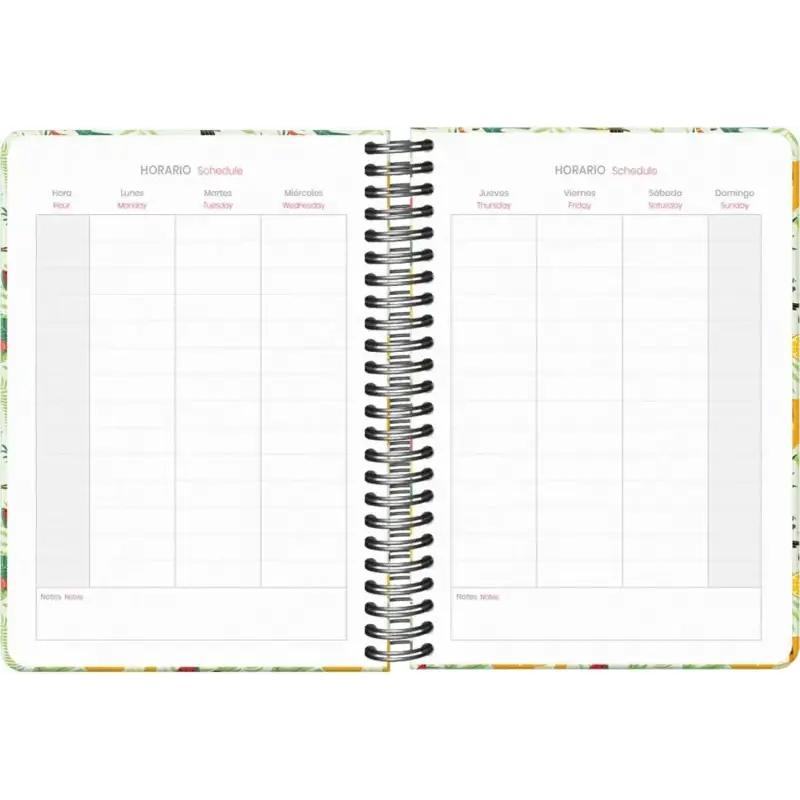 Dohe WWF Tropic Agenda Escolar 25/26 Espiral Wire’o A5 - Semana Vista - Papel 80g/m2 - 4 Hojas de Pegatinas - Cubierta de Carton